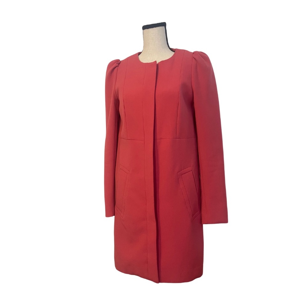 H&M Pink Box Coat with Puffy Sleeve - size 4